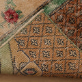 Vintage Isparta Turkish Runner Rug 2x9 ft — Green & Red Floral