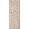 Vintage Manisa Turkish Runner Rug 2x9 ft — Beige & Brown Geometric
