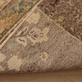 Vintage Isparta Turkish Runner Rug 2x7 ft — Brown & Beige Floral