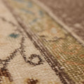 Vintage Isparta Turkish Runner Rug 2x7 ft — Brown & Beige Floral