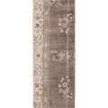 Vintage Isparta Turkish Runner Rug 2x7 ft — Brown & Beige Floral