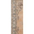 Vintage Isparta Turkish Runner Rug 2x8 ft — Beige & Brown Floral