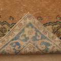 Vintage Isparta Turkish Area Rug 4x7 ft — Orange & Blue Floral