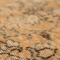 Vintage Isparta Turkish Runner Rug 3x10 ft — Orange & Beige Floral