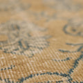 Vintage Isparta Turkish Runner Rug 2x7 ft — Beige & Blue Floral