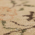 Vintage Manisa Turkish Runner Rug 2x8 ft — Beige & Gray Floral