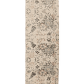 Vintage Manisa Turkish Runner Rug 2x8 ft — Beige & Gray Floral