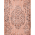 Vintage Isparta Turkish Area Rug 5x10 ft — Orange & Brown Floral