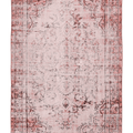 Vintage Isparta Turkish Area Rug 5x8 ft — Pink & Beige Floral