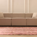 Vintage Isparta Turkish Area Rug 6x9 ft — Pink & Brown Floral