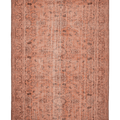 Vintage Manisa Turkish Area Rug 7x10 ft — Orange & Brown Floral