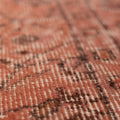 Vintage Isparta Turkish Area Rug 6x9 ft — Red & Brown Floral