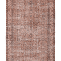 Vintage Isparta Turkish Area Rug 5x9 ft — Brown & Pink Floral