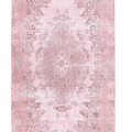 Vintage Isparta Turkish Area Rug 3x7 ft — Pink Overdyed