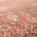 Vintage Isparta Turkish Area Rug 6x10 ft — Red & Beige Floral