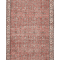 Vintage Isparta Turkish Area Rug 6x10 ft — Red & Beige Floral