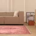 Vintage Isparta Turkish Area Rug 6x9 ft — Pink Overdyed