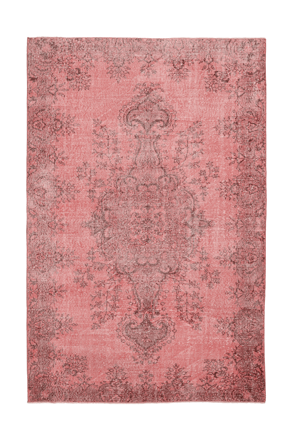 Vintage Isparta Turkish Area Rug 6x9 ft — Pink Overdyed