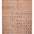 Vintage Isparta Turkish Area Rug 7x10 ft — Orange & Brown Floral