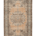 Vintage Isparta Turkish Area Rug 6x10 ft — Orange & Blue Floral