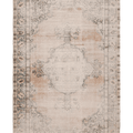 Vintage Isparta Turkish Area Rug 6x9 ft — Beige & Orange Floral