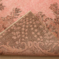 Vintage Isparta Turkish Area Rug 5x10 ft — Pink & Brown Floral