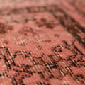 Vintage Isparta Turkish Area Rug 7x10 ft — Pink & Red Floral