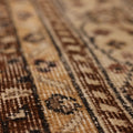 Vintage Isparta Turkish Area Rug 6x9 ft — Brown & Beige Floral