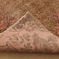 Vintage Isparta Turkish Area Rug 5x9 ft — Pink & Brown Floral