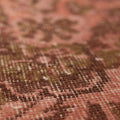 Vintage Isparta Turkish Area Rug 5x9 ft — Pink & Brown Floral