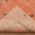 Vintage Isparta Turkish Area Rug 6x10 ft — Orange & Gray Floral