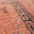 Vintage Isparta Turkish Area Rug 6x10 ft — Orange & Gray Floral