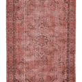 Vintage Isparta Turkish Area Rug 7x10 ft — Red Overdyed