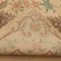 Vintage Isparta Turkish Area Rug 5x9 ft — Beige & Brown Floral