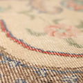 Vintage Isparta Turkish Area Rug 5x9 ft — Beige & Brown Floral