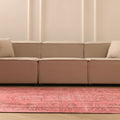Vintage Isparta Turkish Area Rug 5x9 ft — Pink Floral