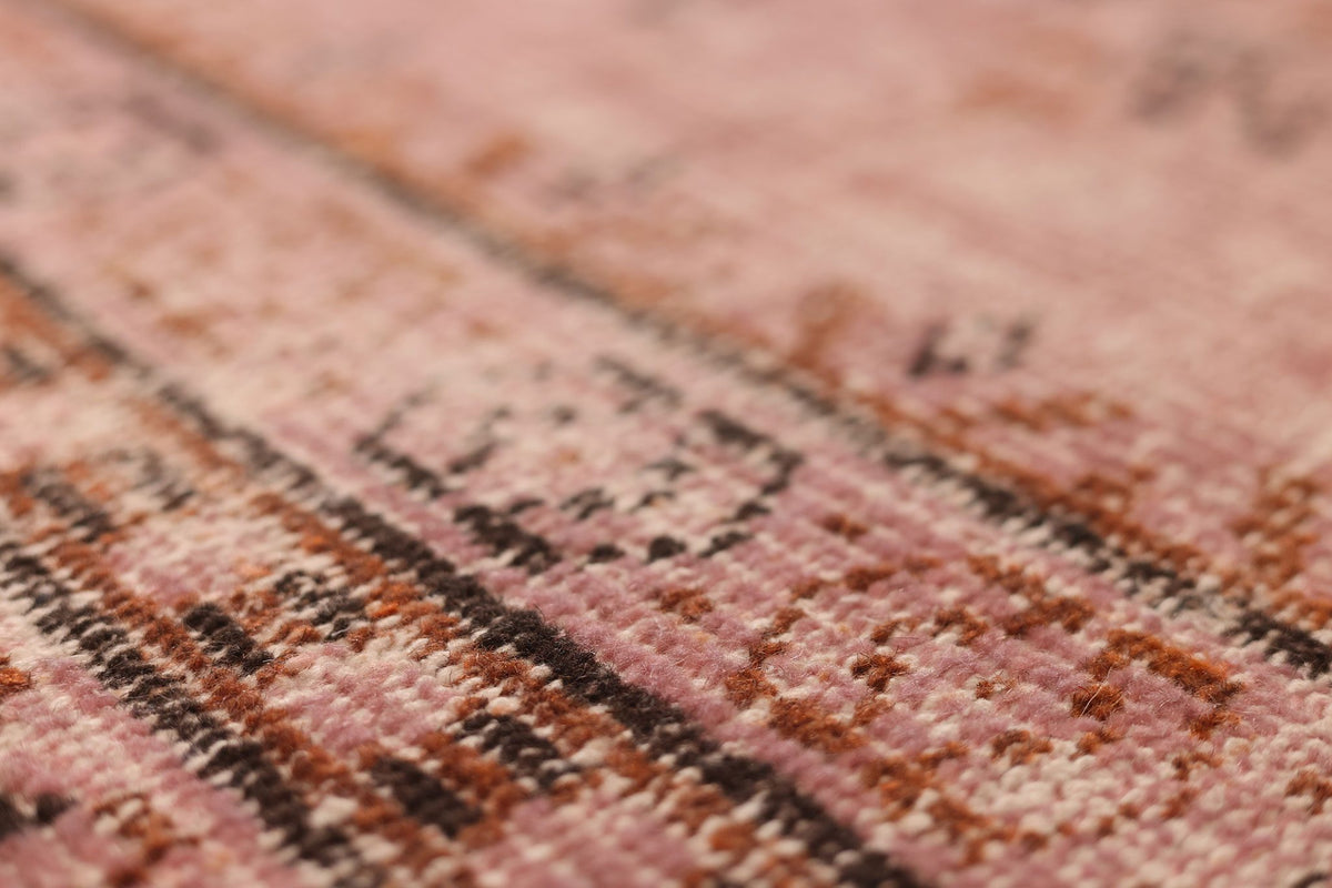 Vintage Manisa Turkish Area Rug 5x8 ft — Pink Floral