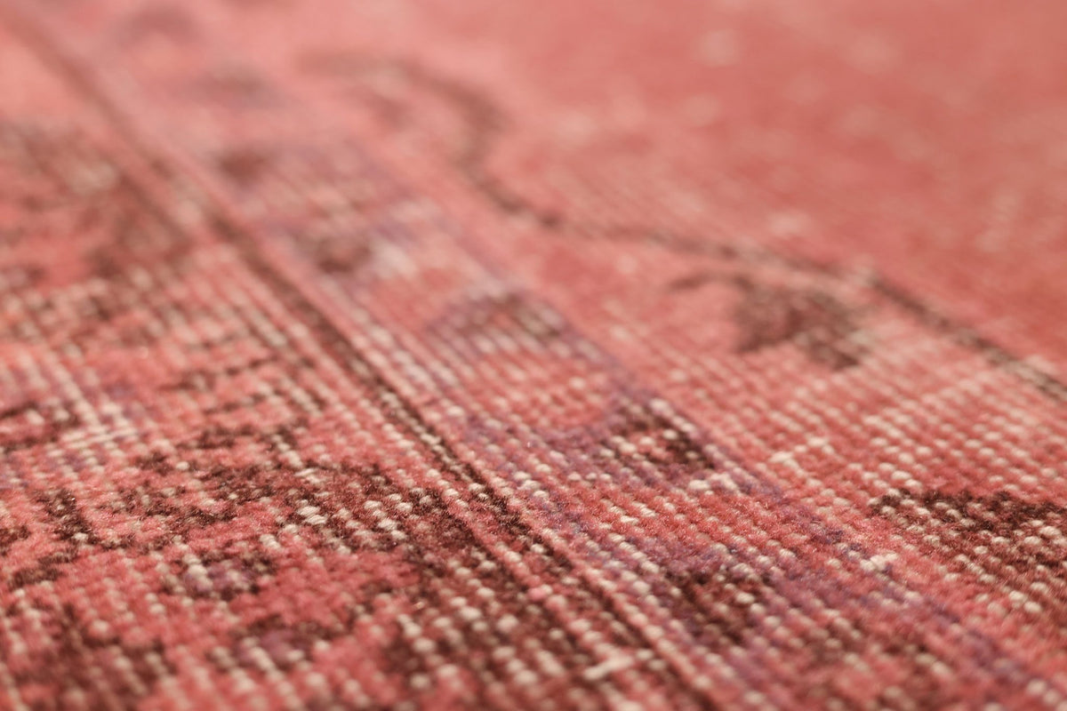 Vintage Isparta Turkish Area Rug 6x8 ft — Red Overdyed