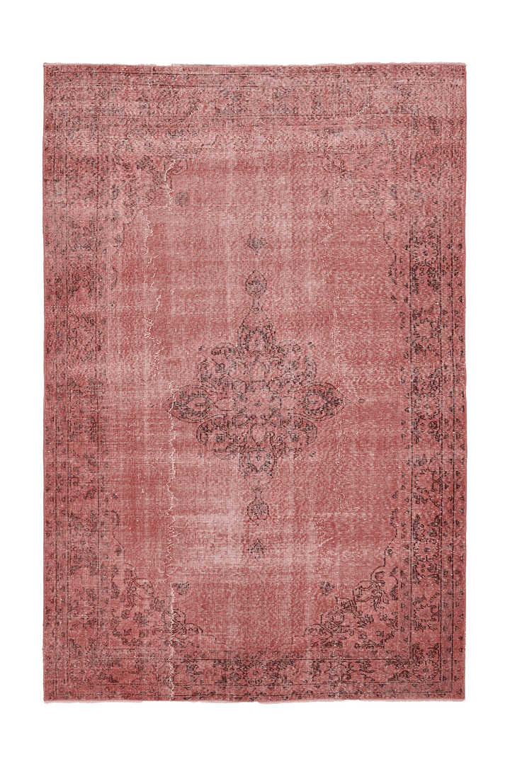 Vintage Isparta Turkish Area Rug 6x8 ft — Red Overdyed