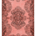 Vintage Isparta Turkish Area Rug 6x9 ft — Pink & Brown Floral