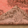 Vintage Isparta Turkish Area Rug 6x9 ft — Pink & Brown Floral