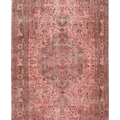 Vintage Isparta Turkish Area Rug 5x8 ft — Pink & Brown Distressed