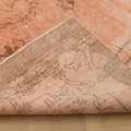 Vintage Isparta Turkish Area Rug 5x9 ft — Pink & Brown Floral