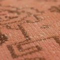 Vintage Isparta Turkish Area Rug 5x9 ft — Pink & Brown Floral