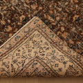 Vintage Isparta Turkish Area Rug 7x10 ft — Brown & Beige Floral