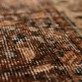 Vintage Isparta Turkish Area Rug 7x10 ft — Brown & Beige Floral