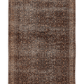 Vintage Isparta Turkish Area Rug 7x10 ft — Brown & Beige Floral