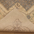 Vintage Isparta Turkish Area Rug 7x10 ft — Beige & Gray Floral
