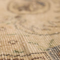 Vintage Isparta Turkish Area Rug 7x10 ft — Beige & Gray Floral
