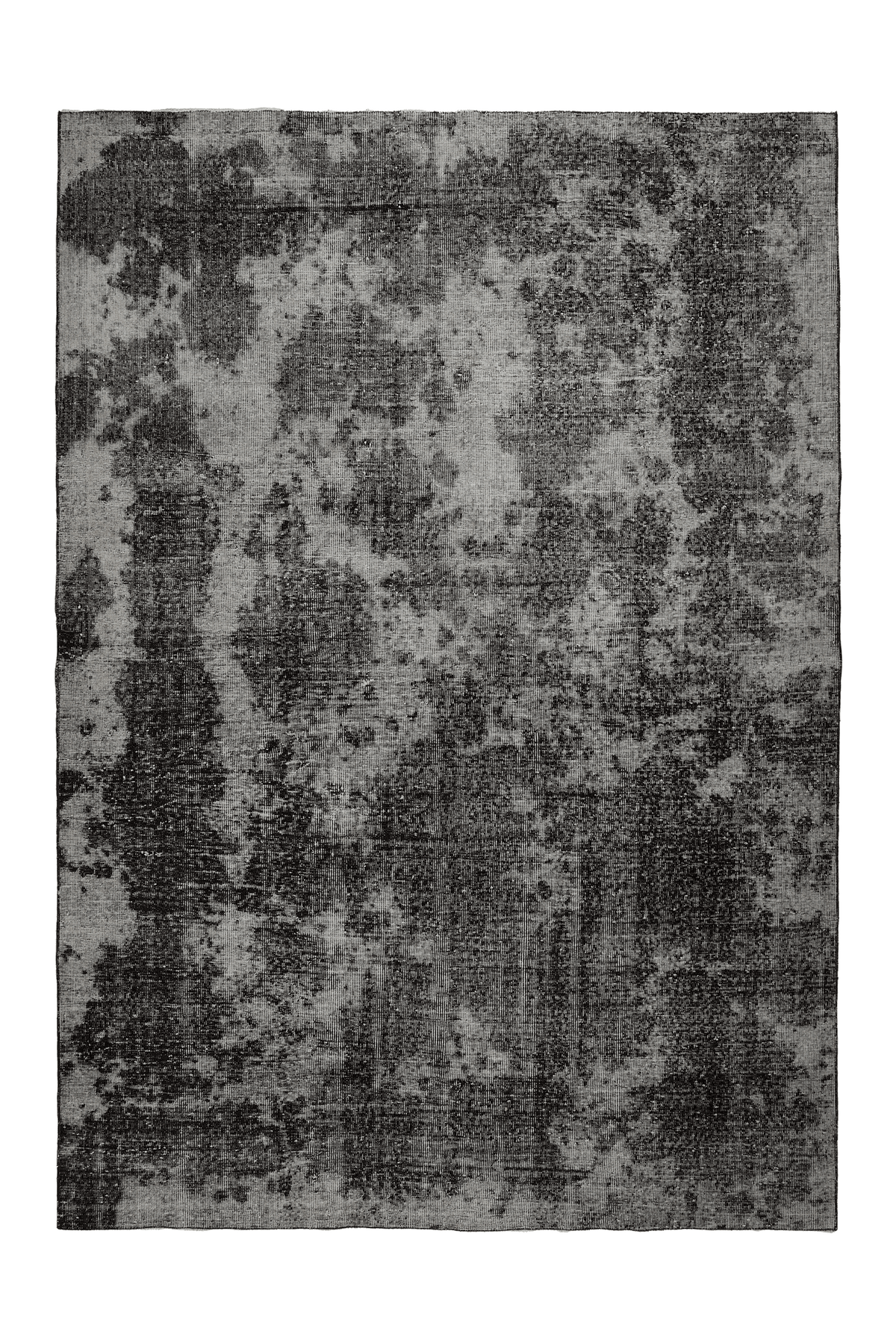 Vintage Isparta Turkish Area Rug 7x10 ft — Gray & Beige Distressed